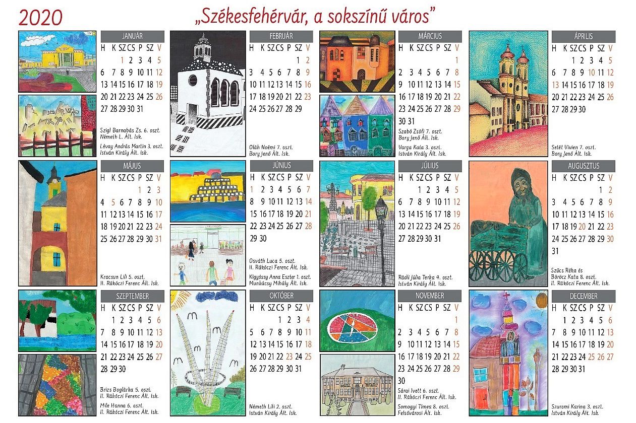 „Székesfehérvár, a sokszínű város” - fehérvári naptár készült gyermekrajzokból